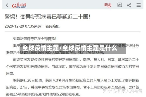 全球疫情主题/全球疫情主题是什么-第2张图片