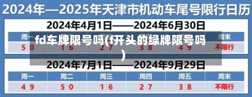 fd车牌限号吗(f开头的绿牌限号吗)-第2张图片