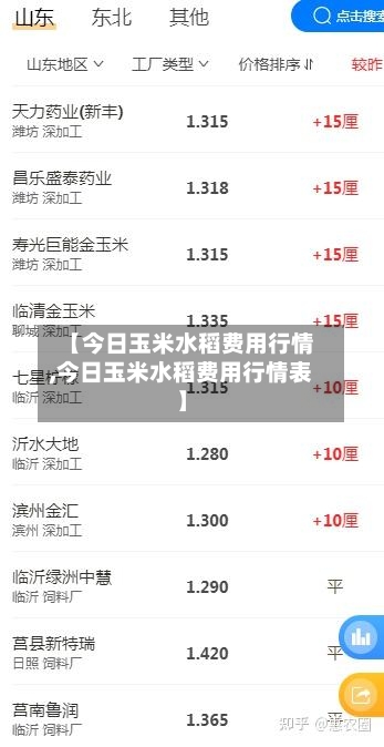 【今日玉米水稻费用行情,今日玉米水稻费用行情表】-第2张图片
