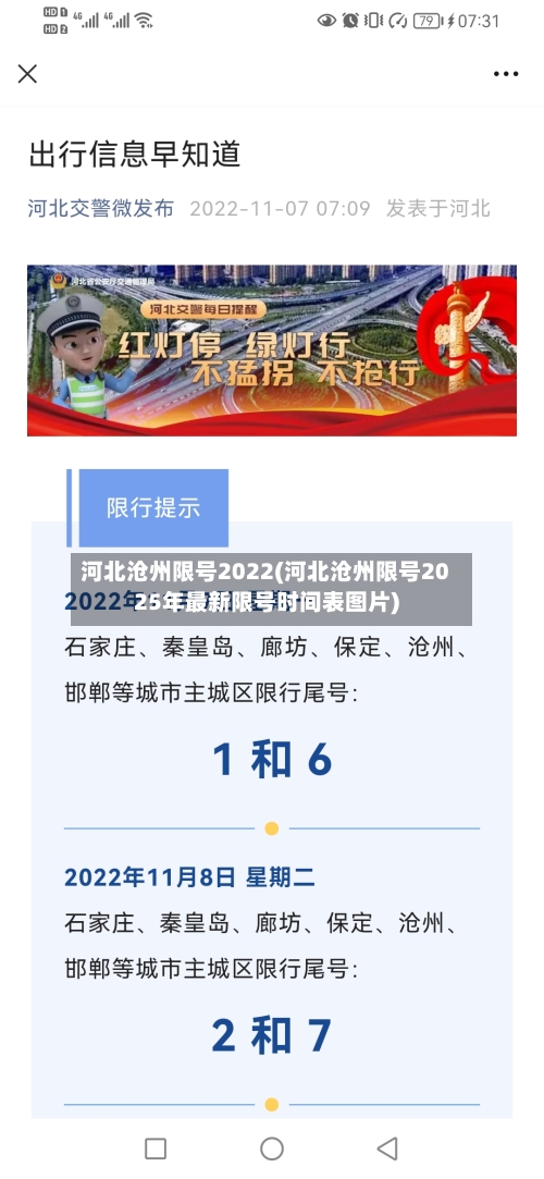 河北沧州限号2022(河北沧州限号2025年最新限号时间表图片)-第2张图片