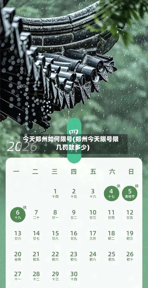 今天郑州如何限号(郑州今天限号限几罚款多少)-第2张图片