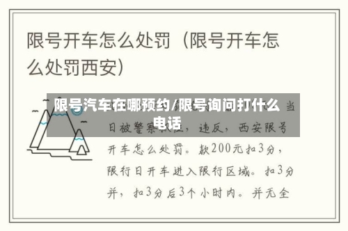 限号汽车在哪预约/限号询问打什么电话-第3张图片